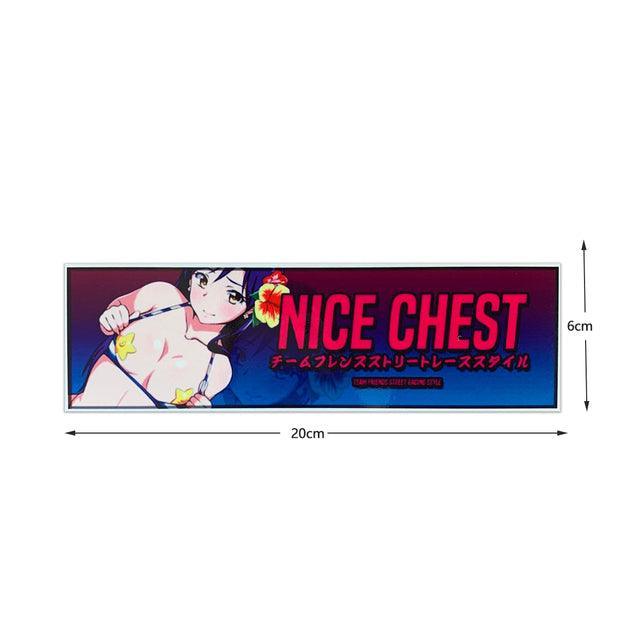 Reflective JDM anime girl sticker - 20cm long