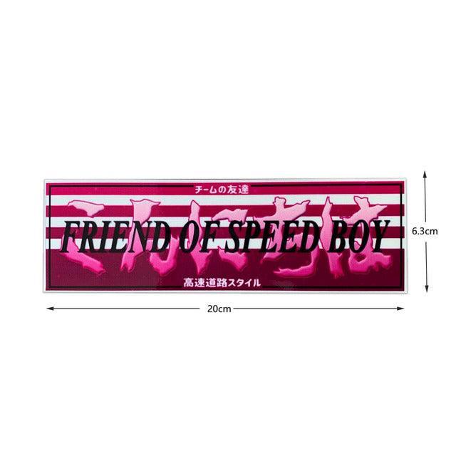 Reflective JDM anime girl sticker - 20cm long