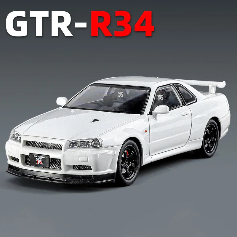 1:24 Nissan GTR R34 Skyline Alloy Model Car