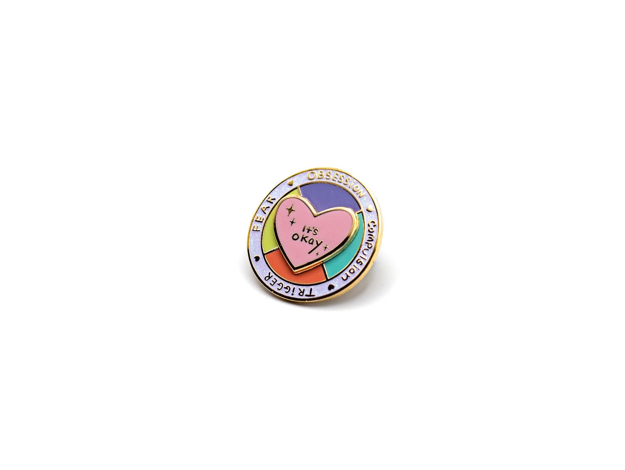 OCD Spinning Pin - Mental Health Awareness Hard Enamel Pin