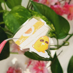 Lazy Tamago egg sando Transparent Vinyl Sticker