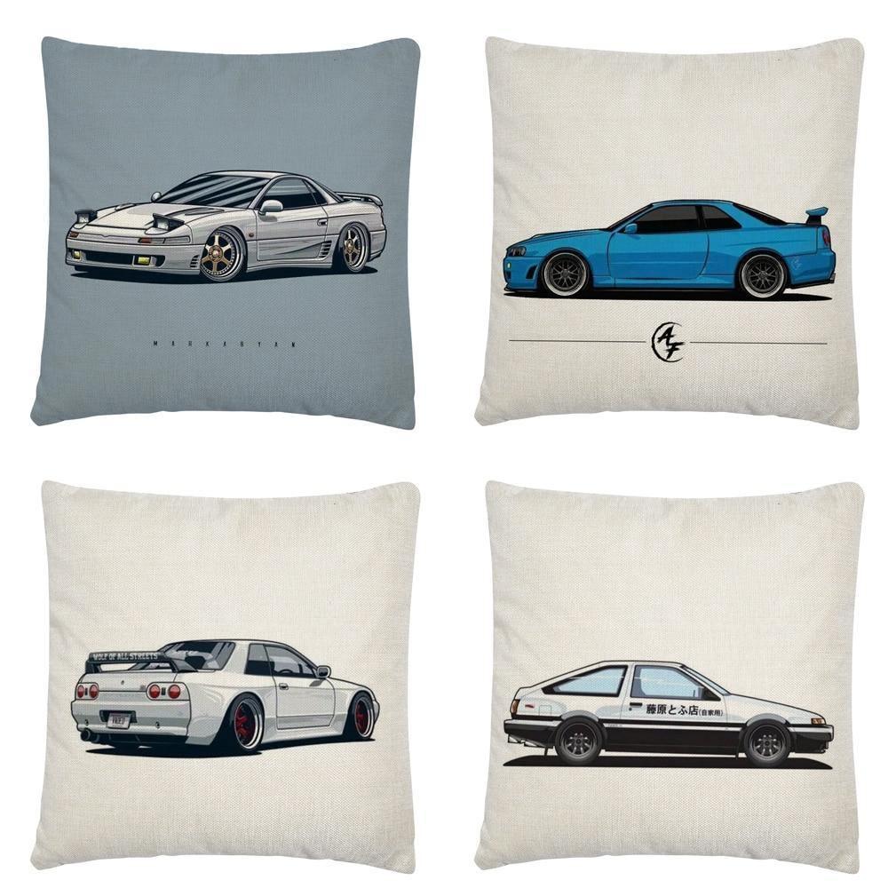 JDM Legends Linen Cushion Cover 45 x 45cm - 16 styles!