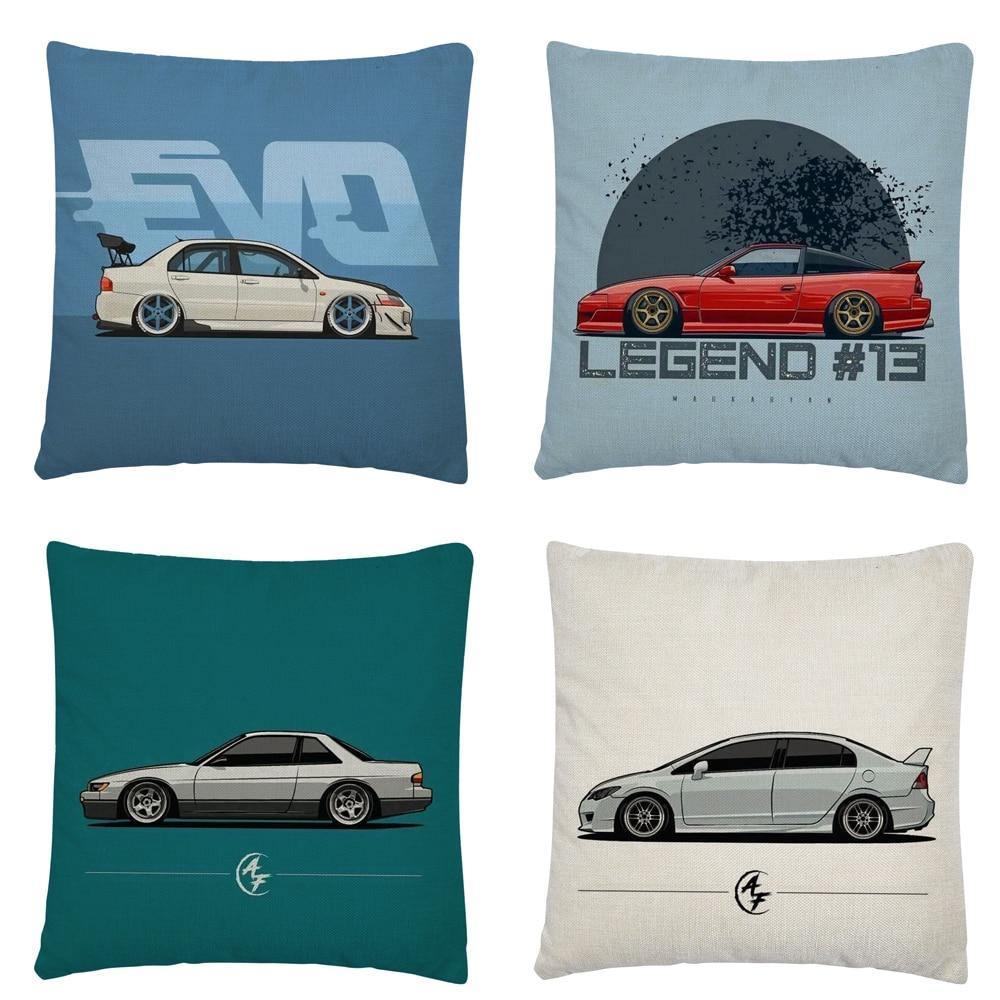 JDM Legends Linen Cushion Cover 45 x 45cm - 16 styles!
