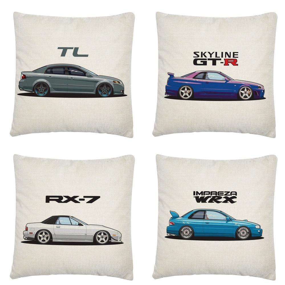 JDM Legends Linen Cushion Cover 45 x 45cm - 16 styles!