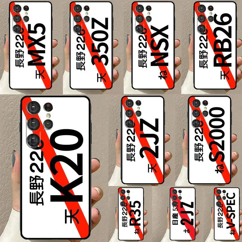 JDM Slash License Plate case for Samsung