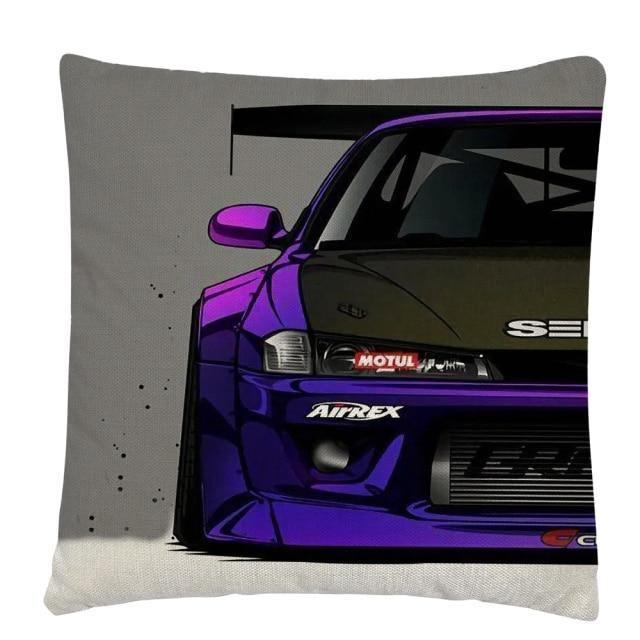 JDM Sports Car half side cushion cover 45 x 45cm - over 20 styles!