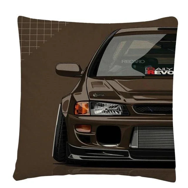 JDM Sports Car half side cushion cover 45 x 45cm - over 20 styles!