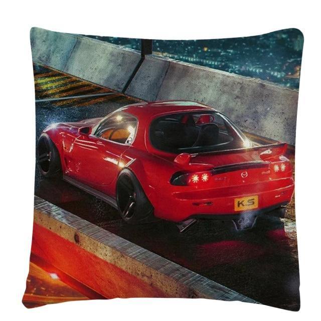 JDM Sports Car half side cushion cover 45 x 45cm - over 20 styles!