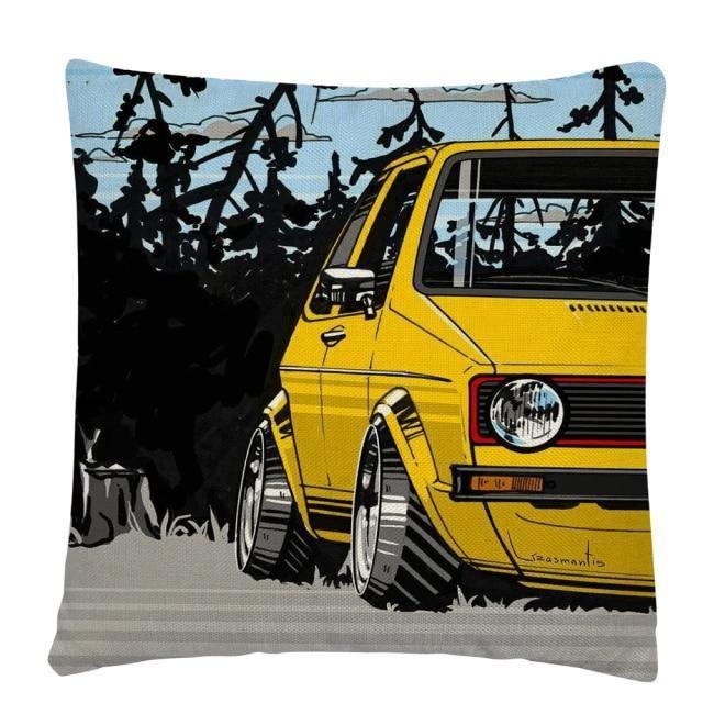 JDM Sports Car half side cushion cover 45 x 45cm - over 20 styles!