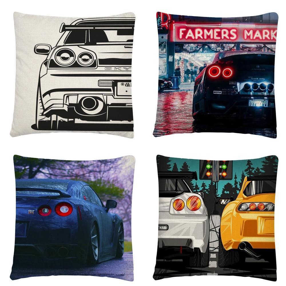 JDM Sports Car half side cushion cover 45 x 45cm - over 20 styles!