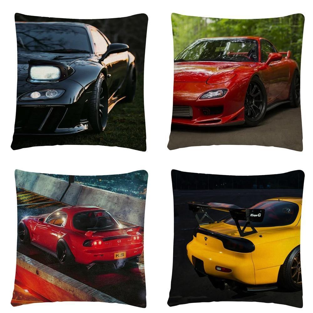 JDM Sports Car half side cushion cover 45 x 45cm - over 20 styles!