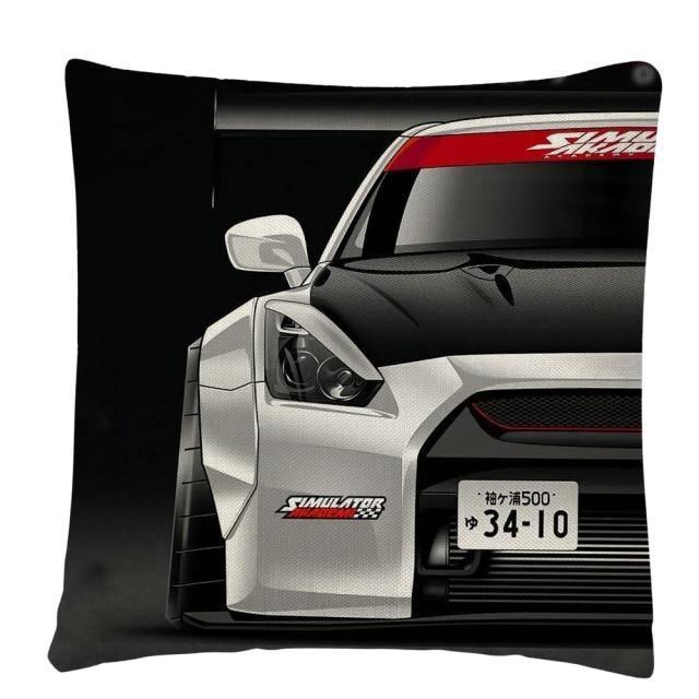 JDM Sports Car half side cushion cover 45 x 45cm - over 20 styles!