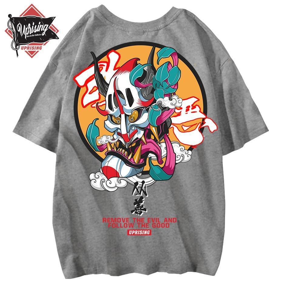 JDM streetwear Demon Mask "Remove the Evil" t-shirt