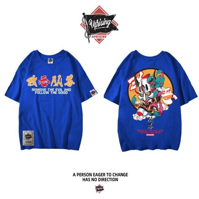 JDM streetwear Demon Mask "Remove the Evil" t-shirt