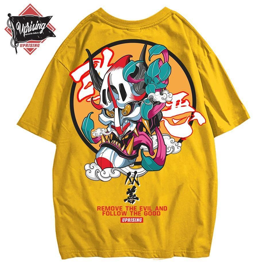 JDM streetwear Demon Mask "Remove the Evil" t-shirt