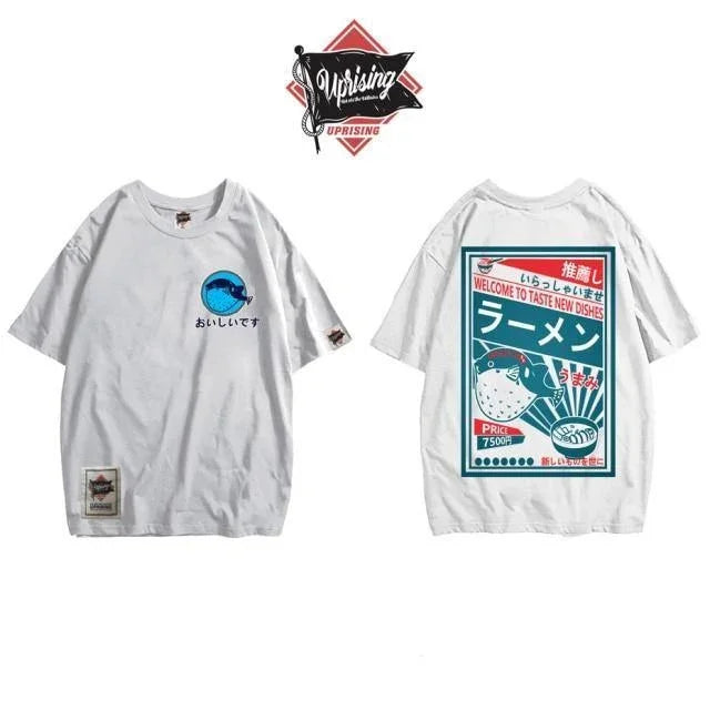 JDM Streetwear Puffer Fish Ramen T-Shirt