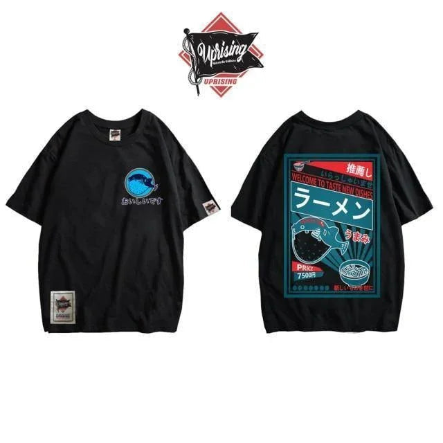 JDM Streetwear Puffer Fish Ramen T-Shirt