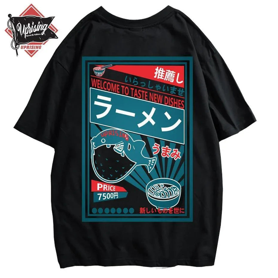 JDM Streetwear Puffer Fish Ramen T-Shirt