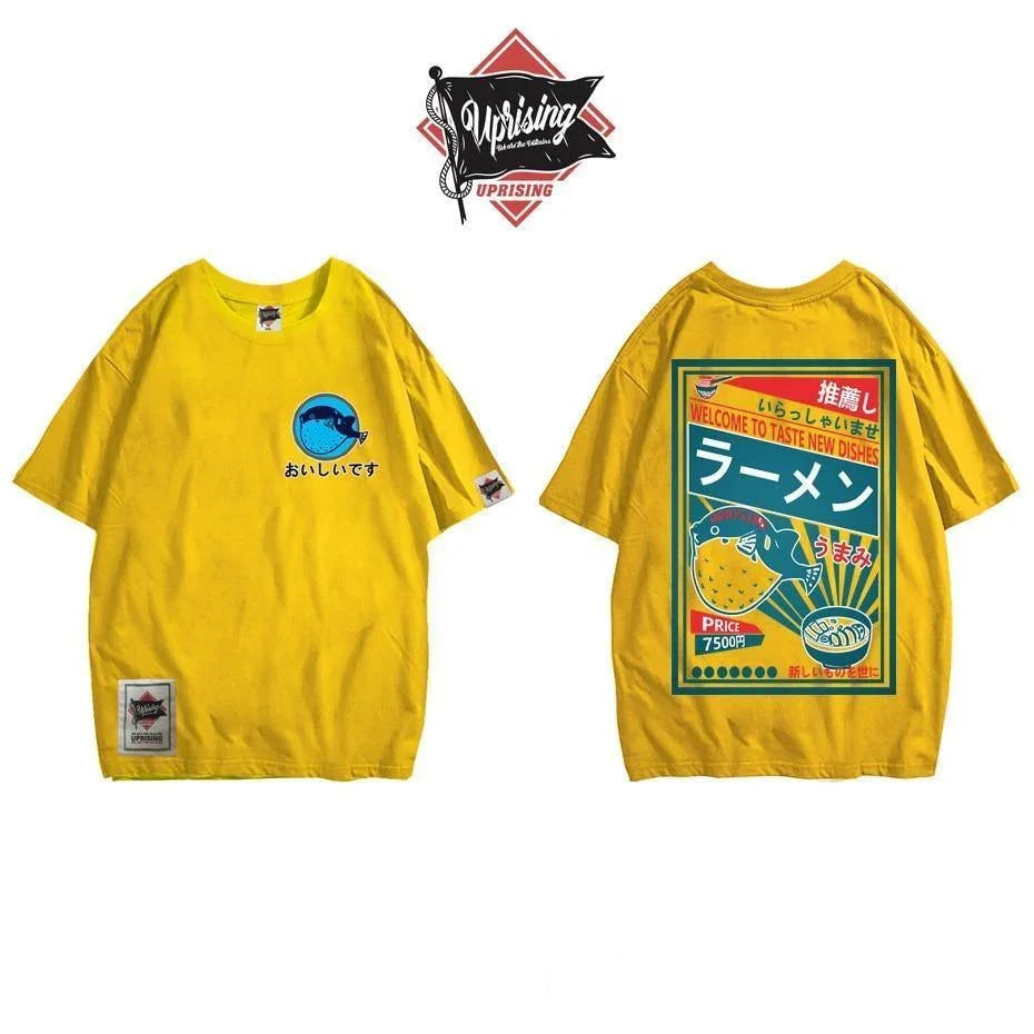 JDM Streetwear Puffer Fish Ramen T-Shirt