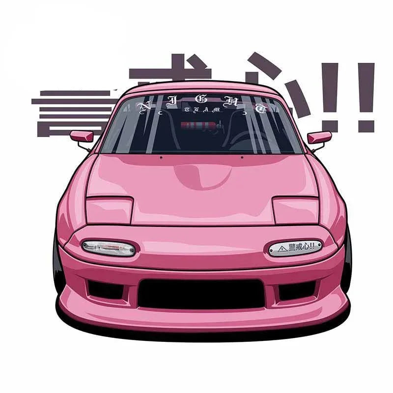 Large 13cm x 11.3cm JDM vinyl stickers