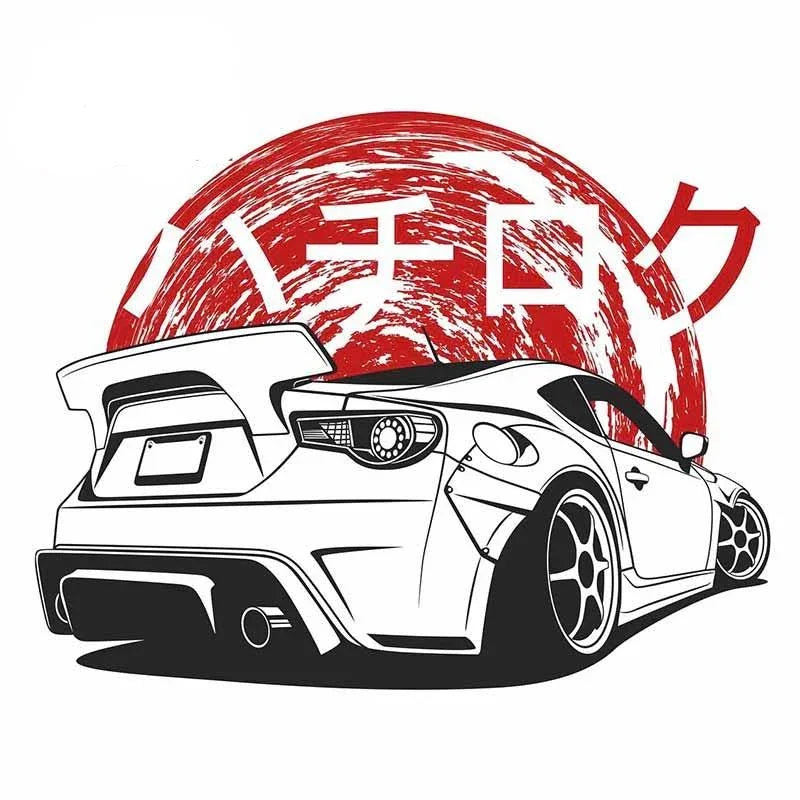 Large 13cm x 11.3cm JDM vinyl stickers