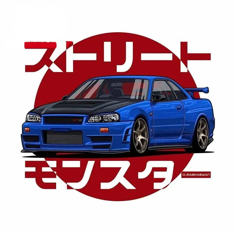 Large 13cm x 11.3cm JDM vinyl stickers