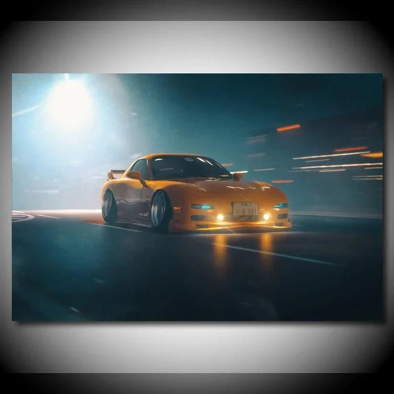 Mazda FD3S RX7 canvas wall art