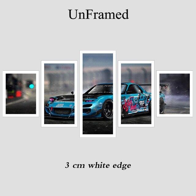 Mazda RX7 FD3S drift car canvas wall art