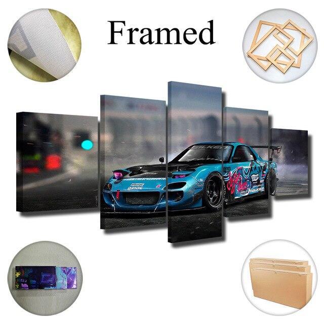 Mazda RX7 FD3S drift car canvas wall art