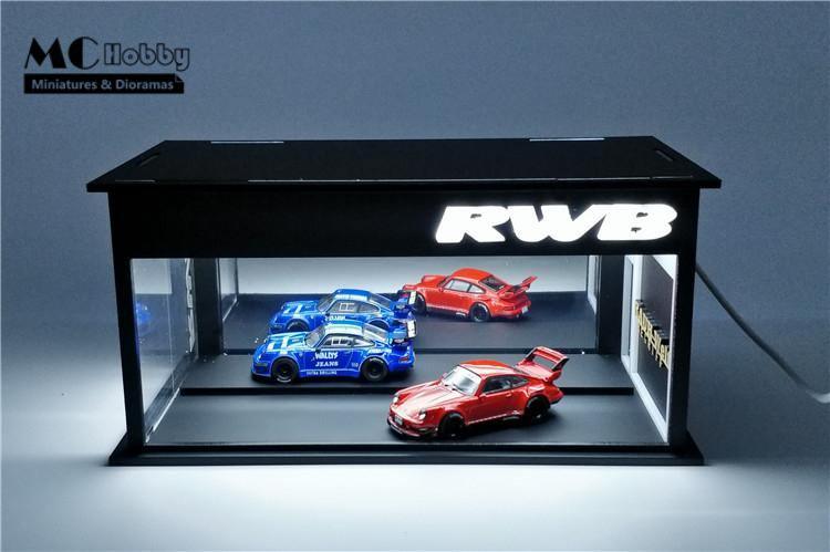 MC Hobby 1:64  Honda & RWB showrooms / garage with LED lighting