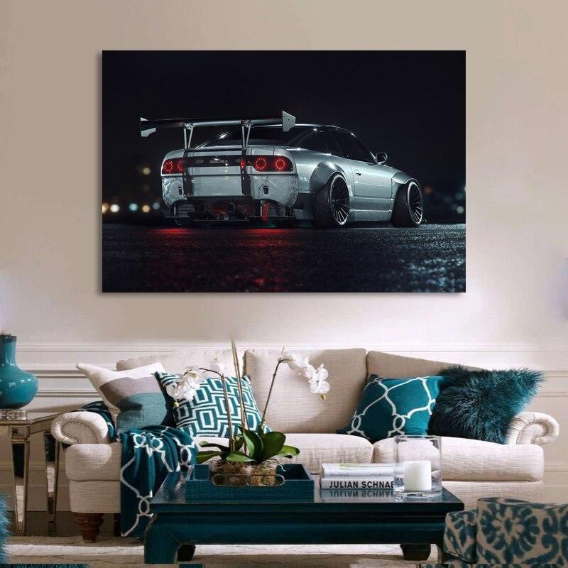 Nissan 180SX Rocket Bunny widebody canvas print wall art