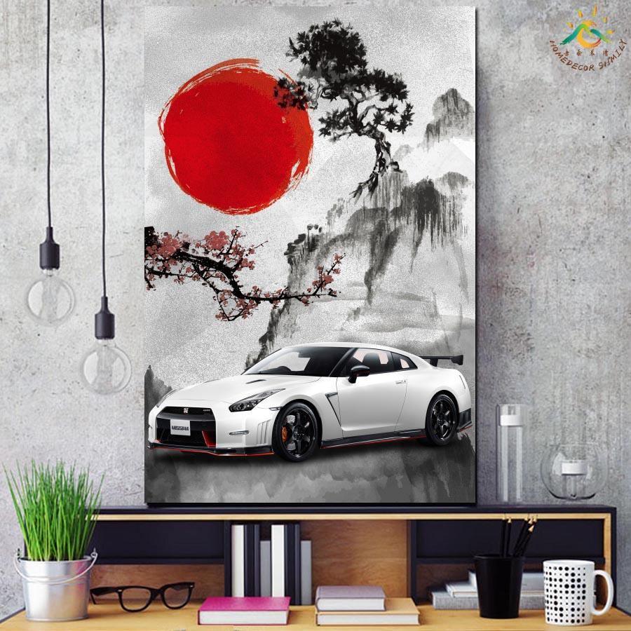 Nissan R35 GTR hanging wall art