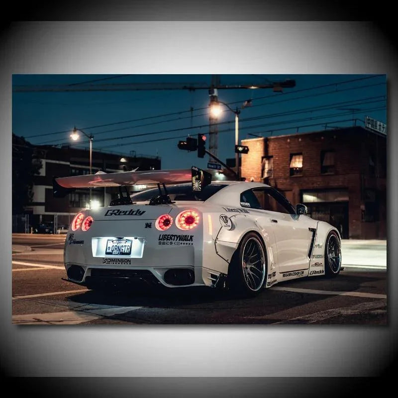 Nissan R35 GTR Liberty Walk canvas wall art