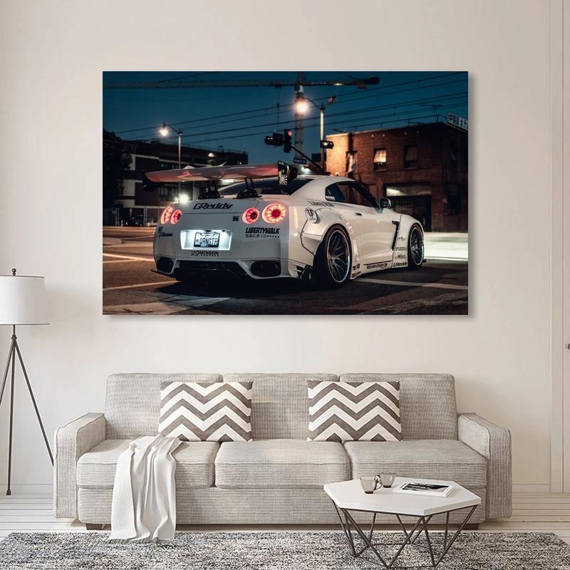 Nissan R35 GTR Liberty Walk canvas wall art