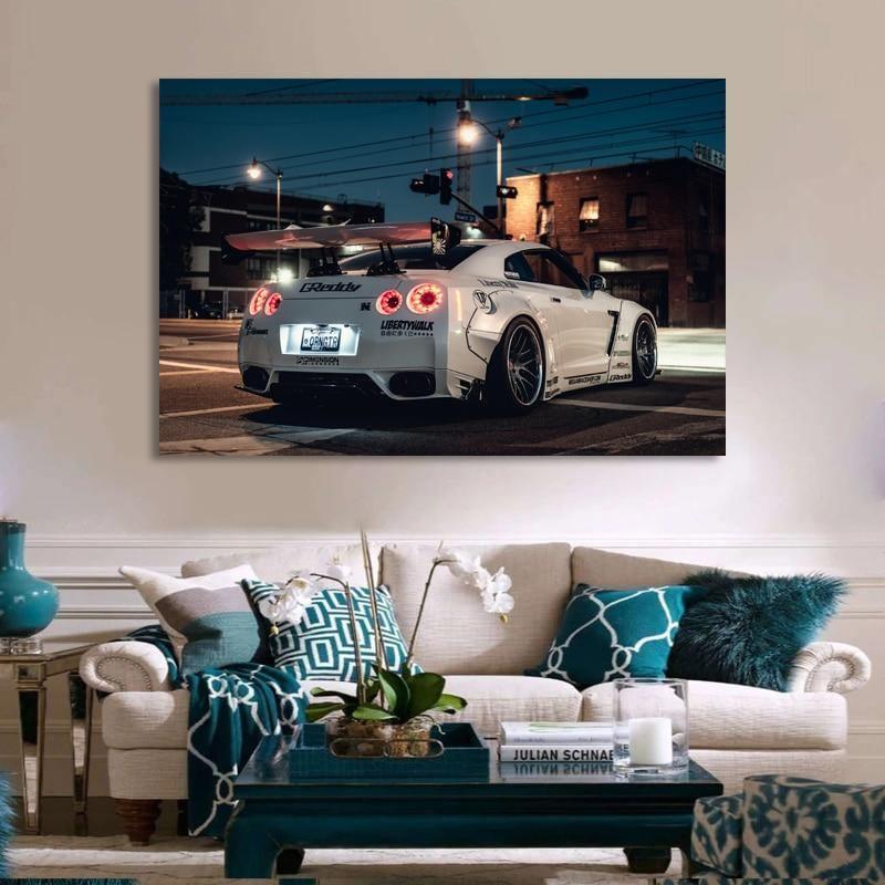 Nissan R35 GTR Liberty Walk canvas wall art