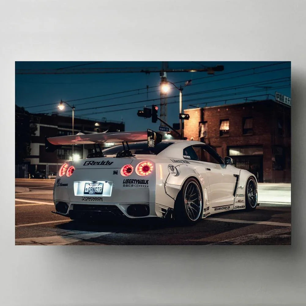 Nissan R35 GTR Liberty Walk canvas wall art