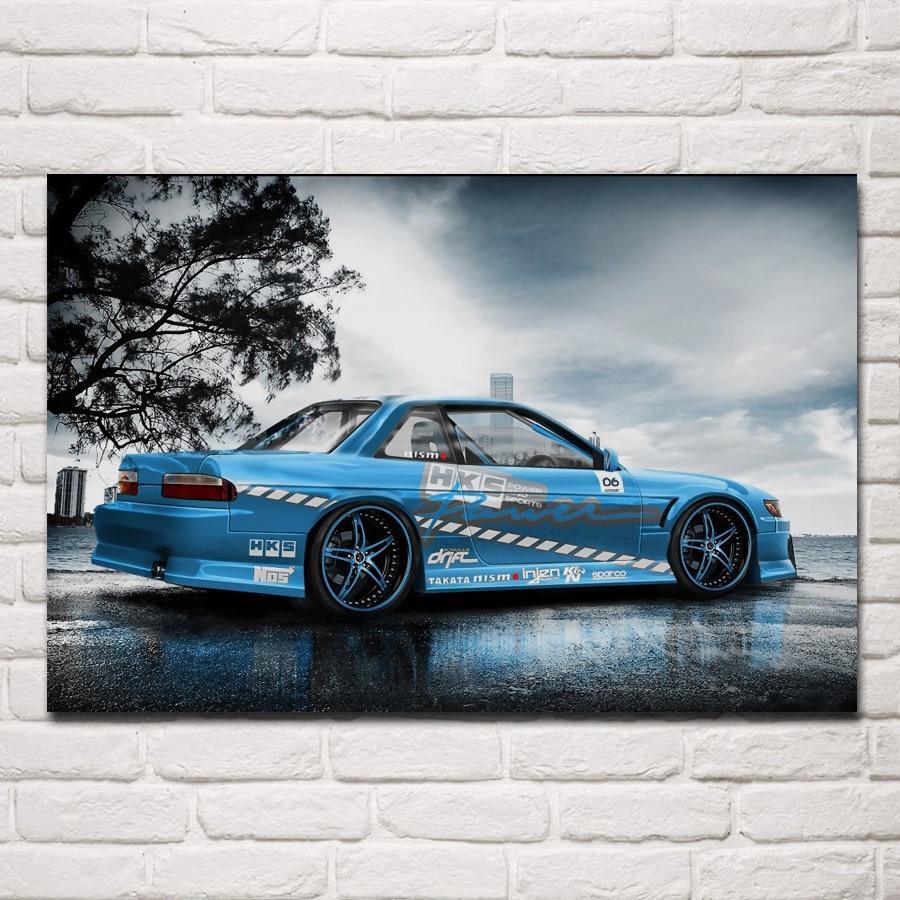 Nissan Silvia S13 Drift Car Fabric Printed Poster