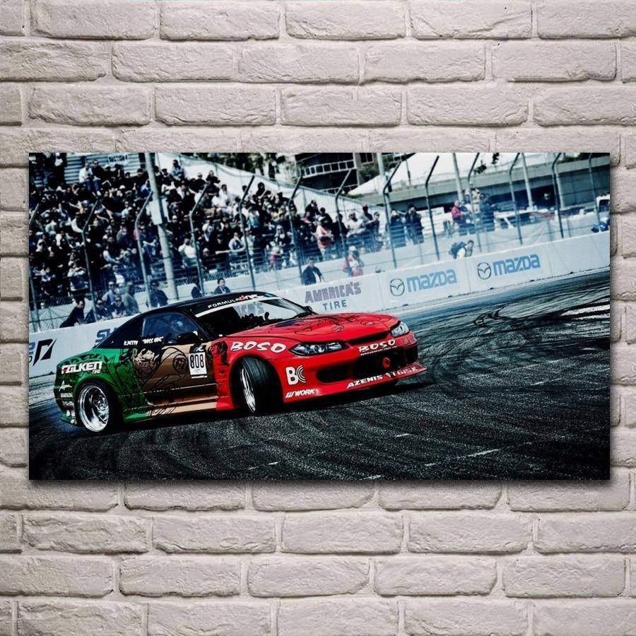 Nissan Silvia S15 Drift Car Fabric Printed Frameless Poster