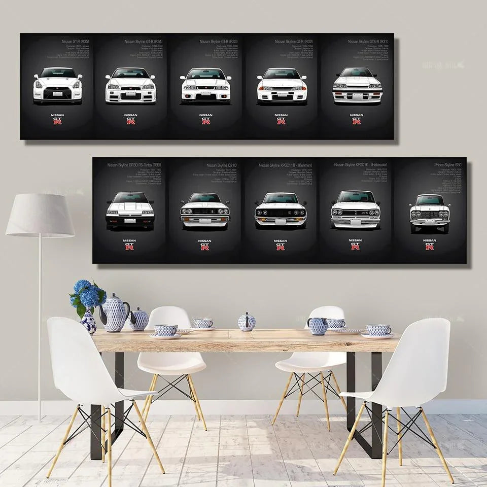 Nissan Skyline GTR Heritage wall art
