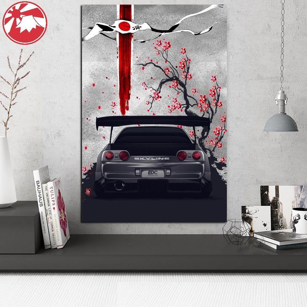 Nissan Skyline R32 GTR hanging wall art