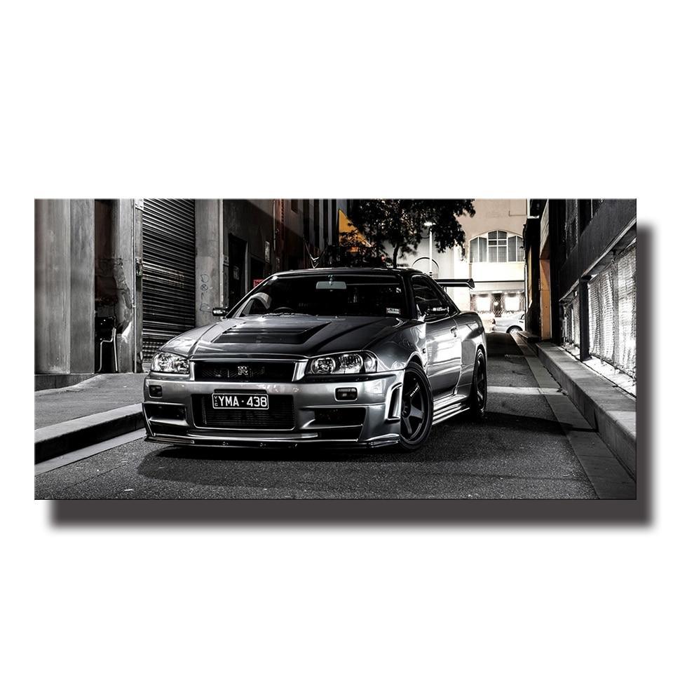 Nissan Skyline R34 GTR Canvas HD Printed Wall Art