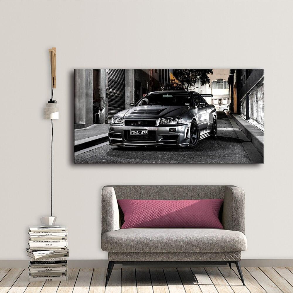 Nissan Skyline R34 GTR Canvas HD Printed Wall Art