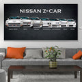 Nissan Z Generations wall art canvas print