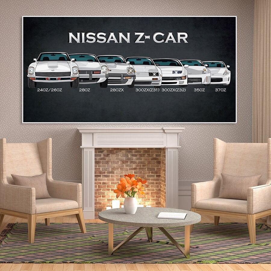 Nissan Z Generations wall art canvas print