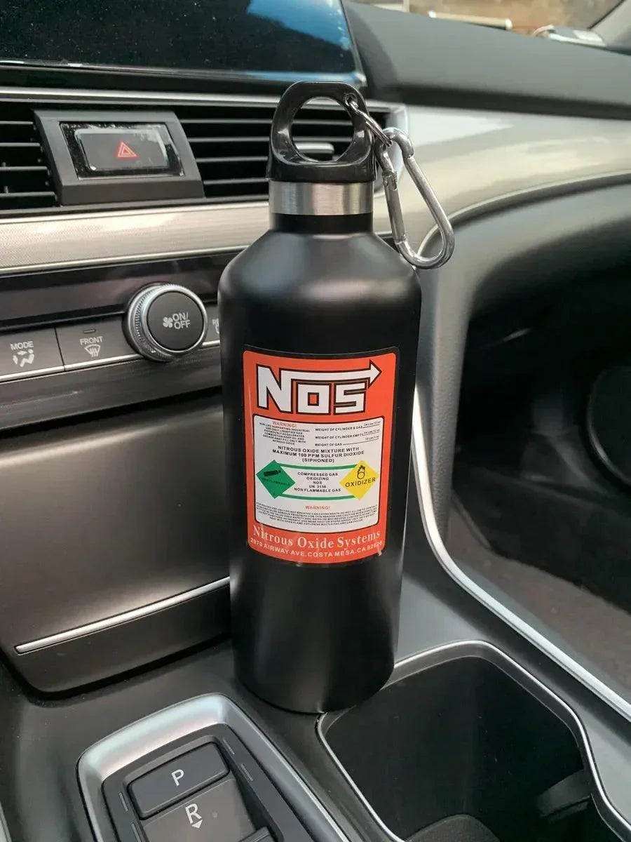 NOS style insulated drink bottle 500ml capacity - 6 colors!