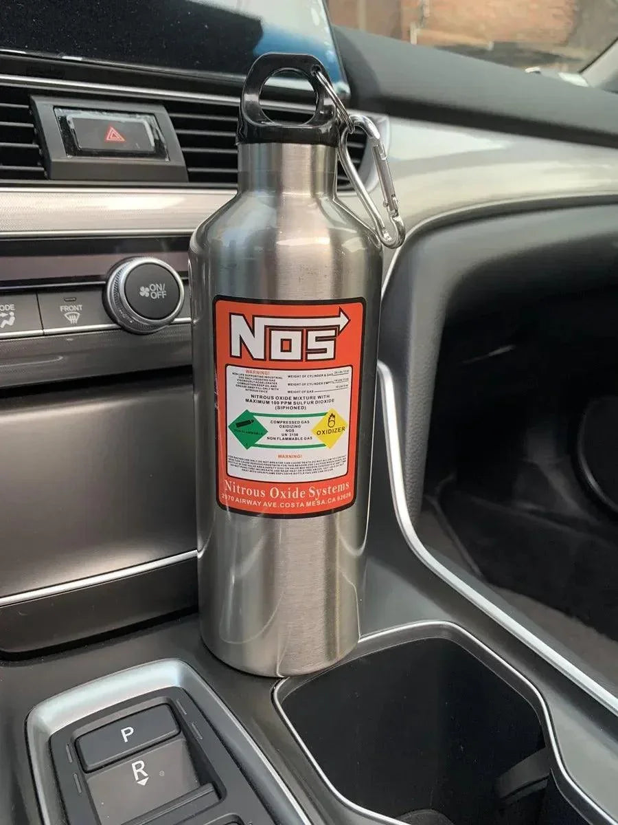 NOS style insulated drink bottle 500ml capacity - 6 colors!