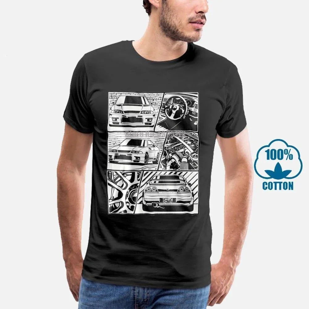 R33 GTR Manga Style T-shirt
