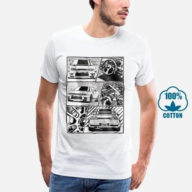 R33 GTR Manga Style T-shirt