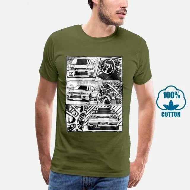 R33 GTR Manga Style T-shirt