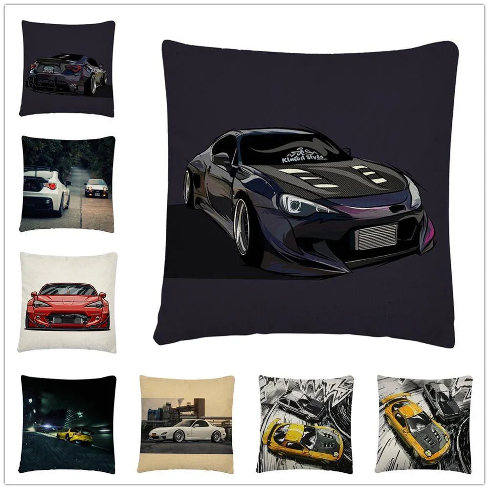 RX7, BRZ & GT86 linen cushion covers - 45X45cm